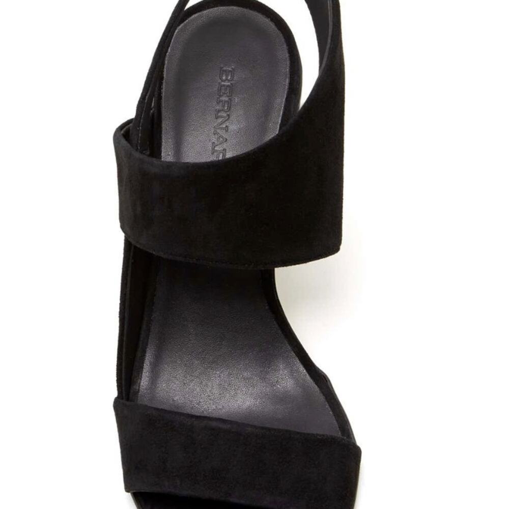 NEW IN BOX BERNARDO BLACK SUEDE HIGH HEEL SANDALS 8 - Picture 5 of 11